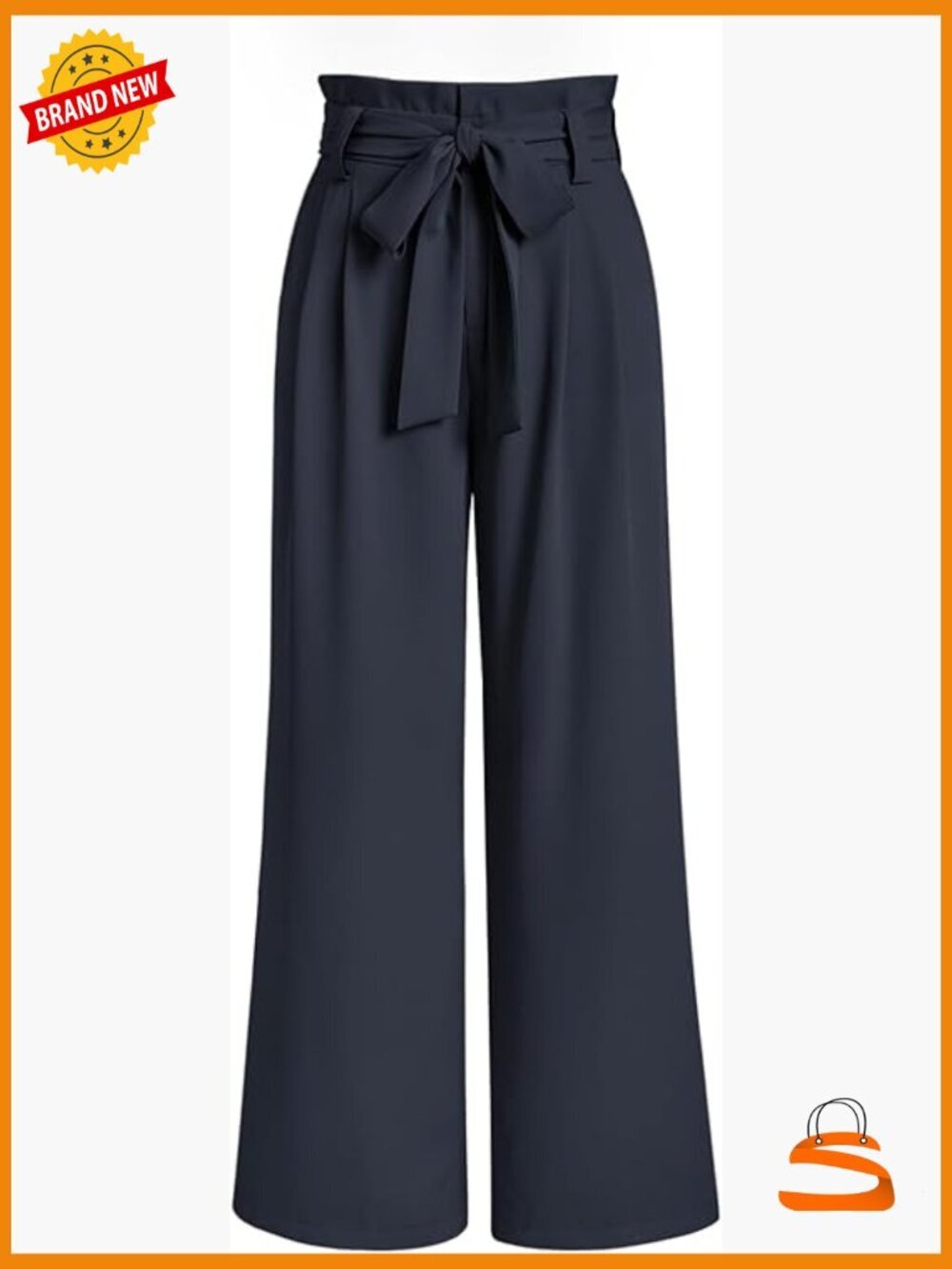Wide Leg Dress Pants High Waisted Paperbag Business Casual Trousers Removable